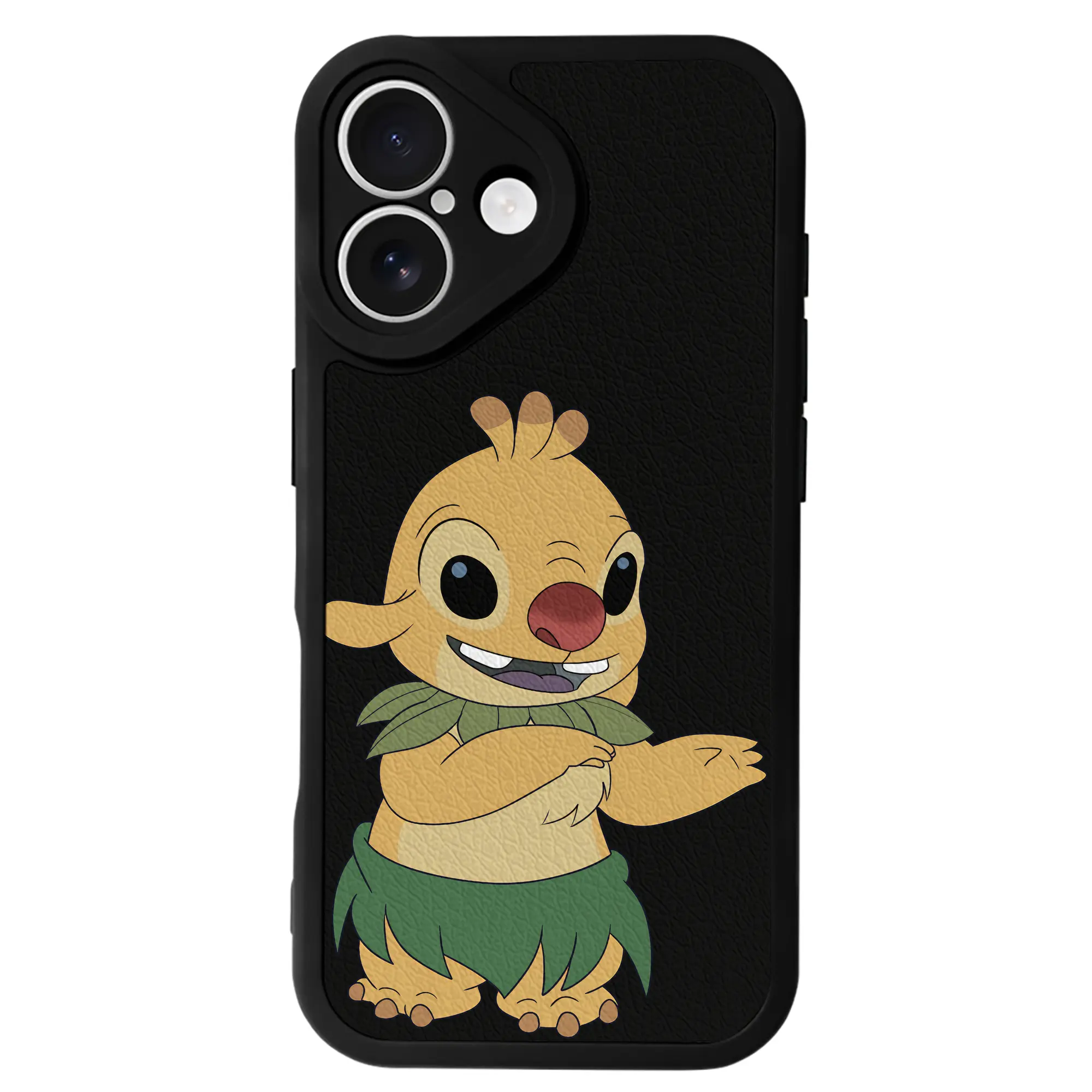 リロ＆スティッチ グッズ ルーベン - IPhone 16シリーズ対応 ・ シリコンスマホケース ・ レザー調 ・ 高精度フィット ・ 耐衝撃 ・ ワイヤレス充電対応 ・ 精密カット